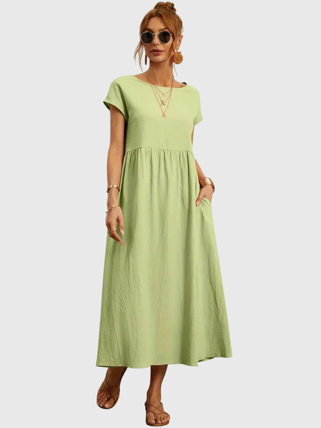 Juno | Casual Midi Dress with Pockets