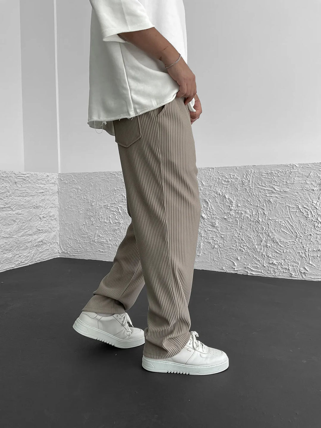 Alex | Vertical Stripe Wide Lounge Pants