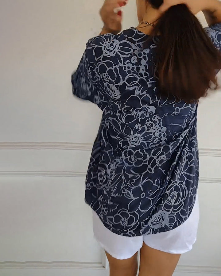 Amiya | Floral Print Relaxed Blouse