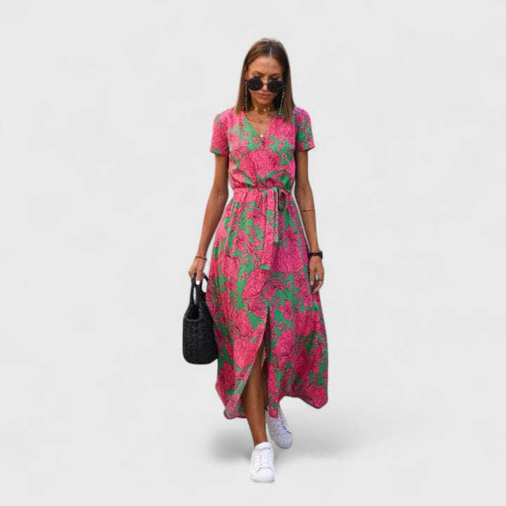 Lotus | Elegant Wrap Midi Dress