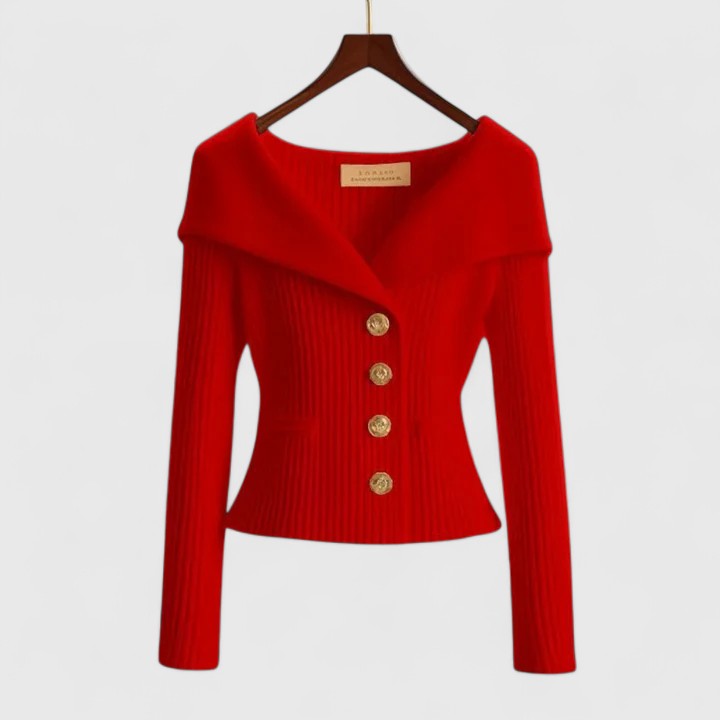 Charity | Ribbed Knit Cardigan with Buttons