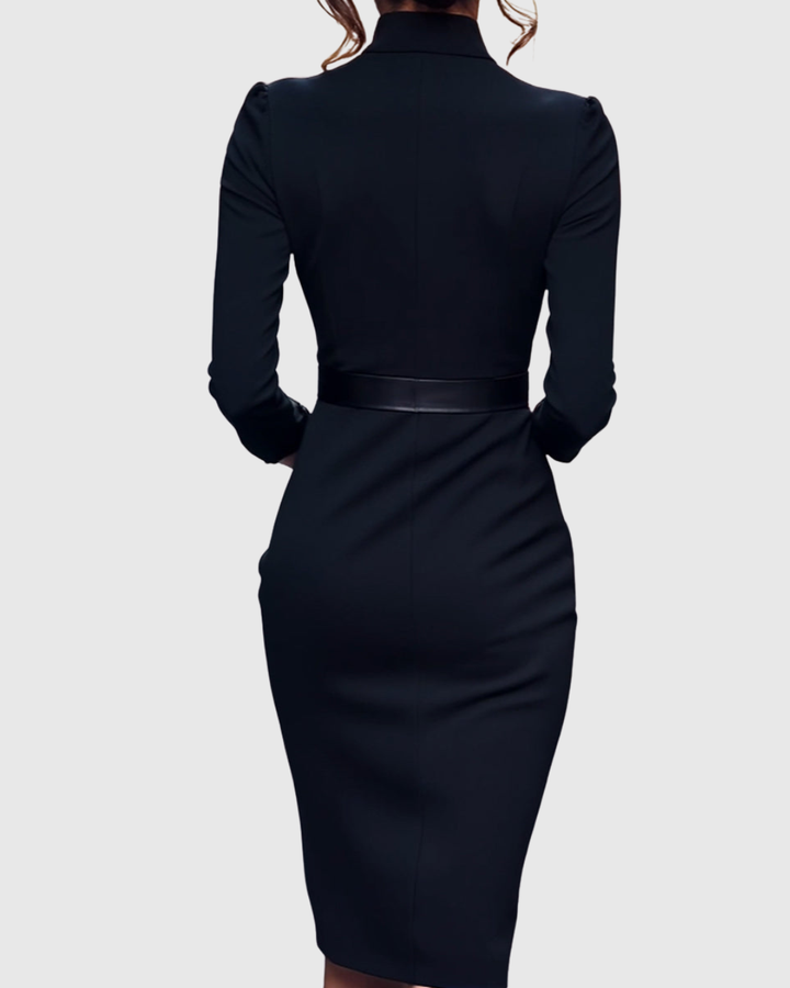 Deneen | Mock Wrap Midi Dress