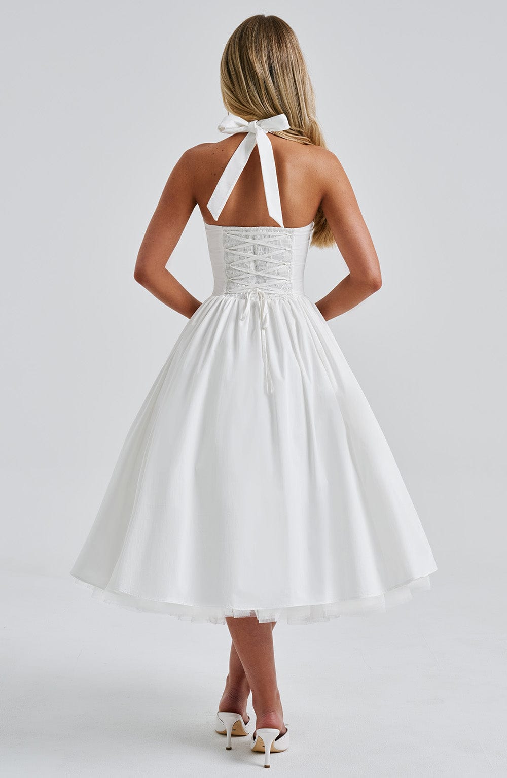 Eleanor | Halter Midi Elegant Dress