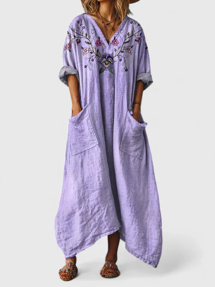 Bellatrixandrina | Bohemian Print Maxi Dress with Pockets
