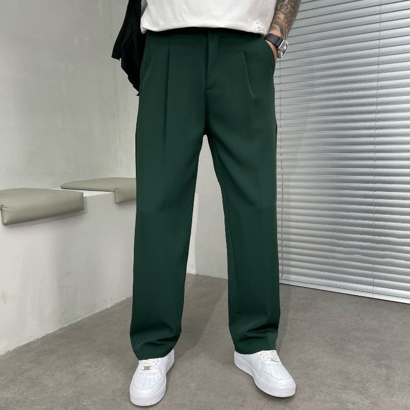 Armand | Pleated Front Straight Leg Trousers