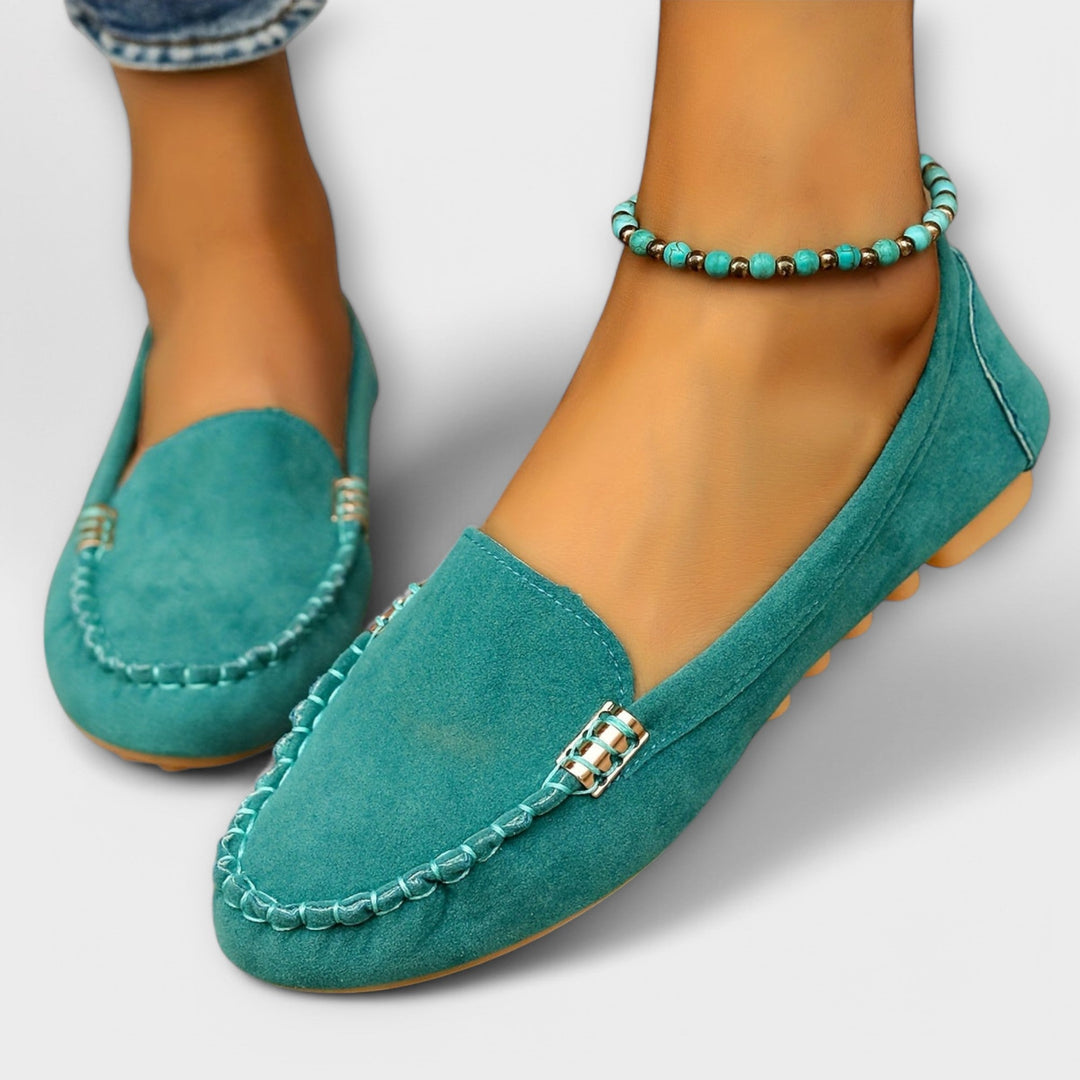 Karis | Slip-On Loafers with Stitched Detail