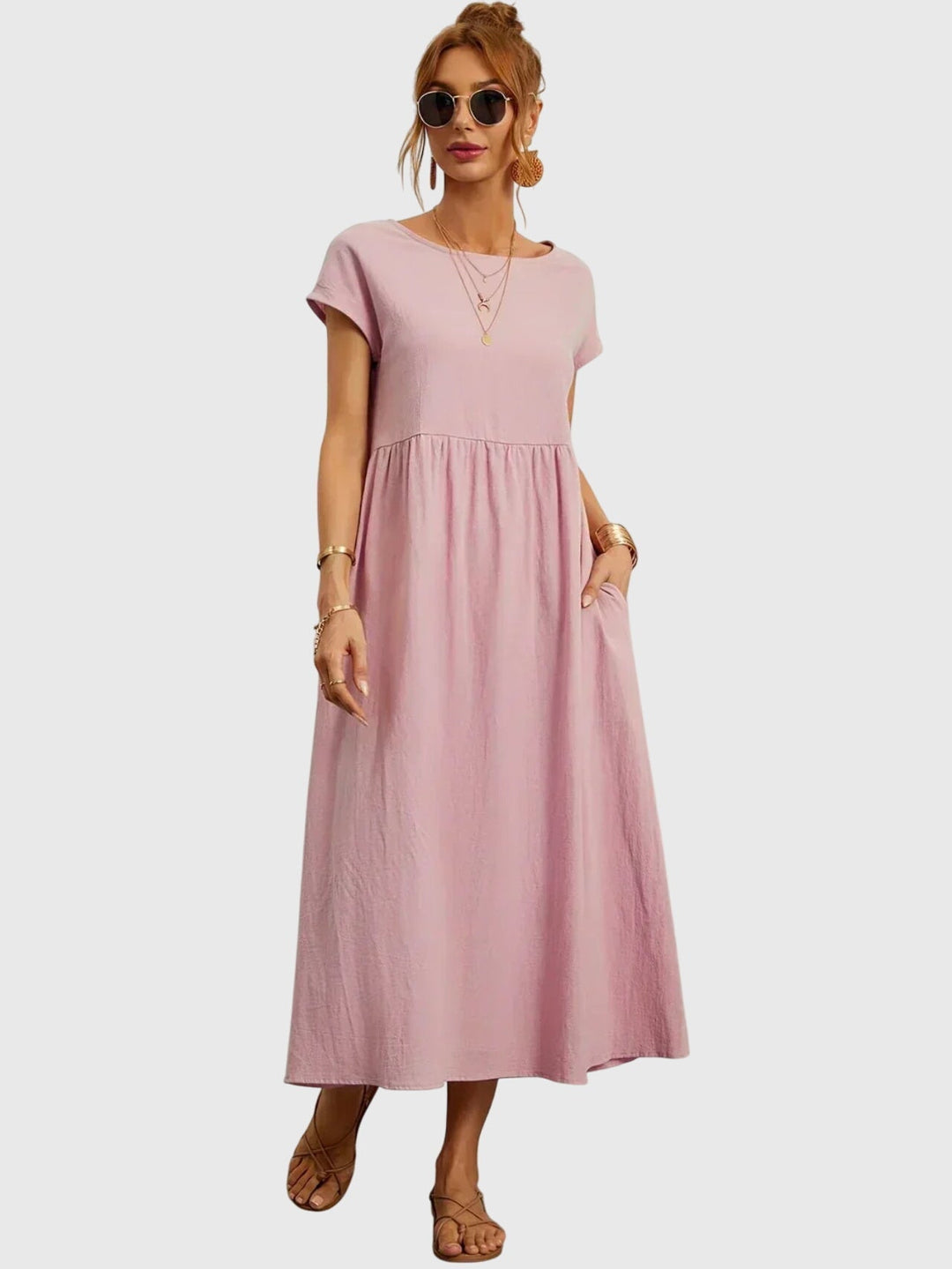 Juno | Casual Midi Dress with Pockets