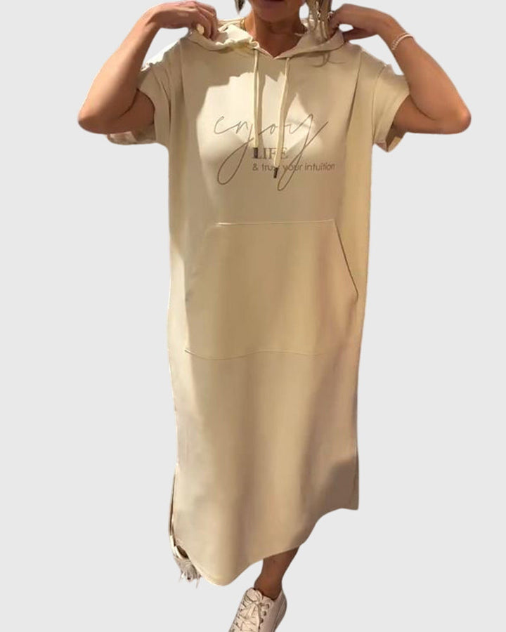 Audreen | Casual Hooded Midi Dress