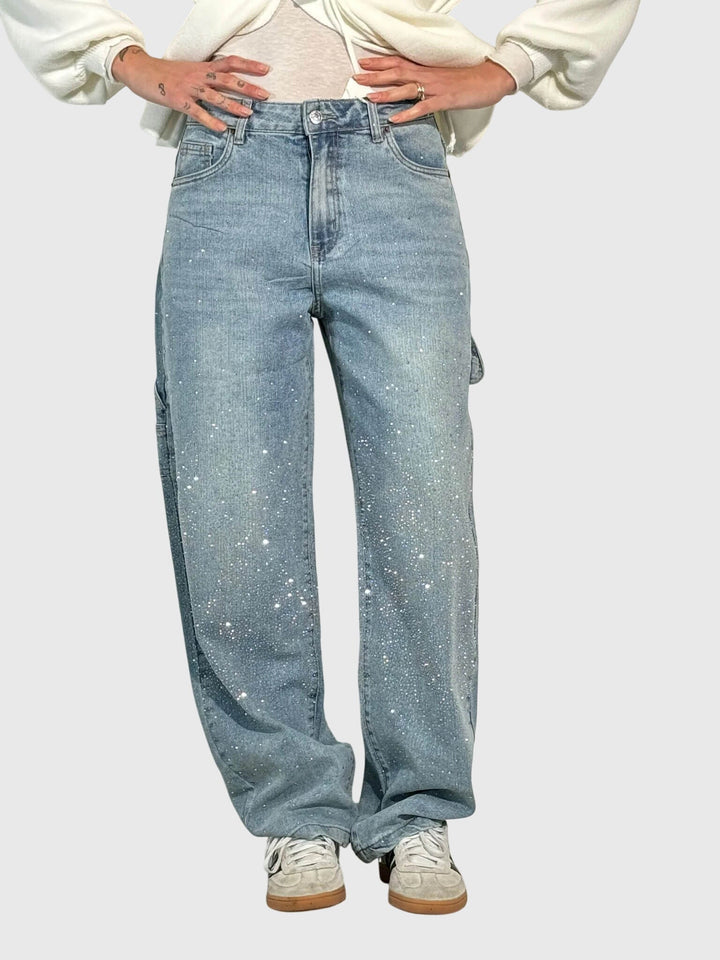 Azaria | Sparkle Embellished Wide Leg Jeans