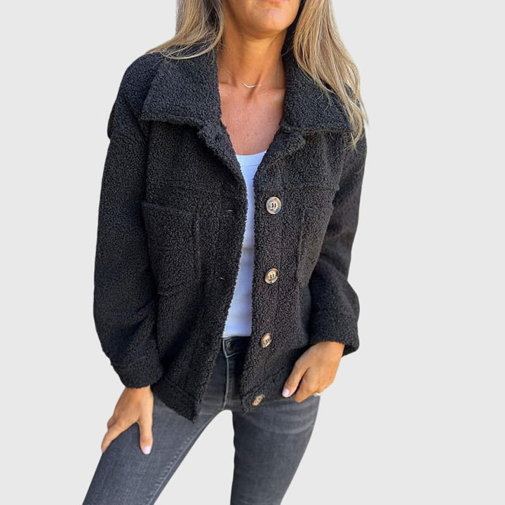 Calliope | Button-Up Sherpa Jacket with Pockets