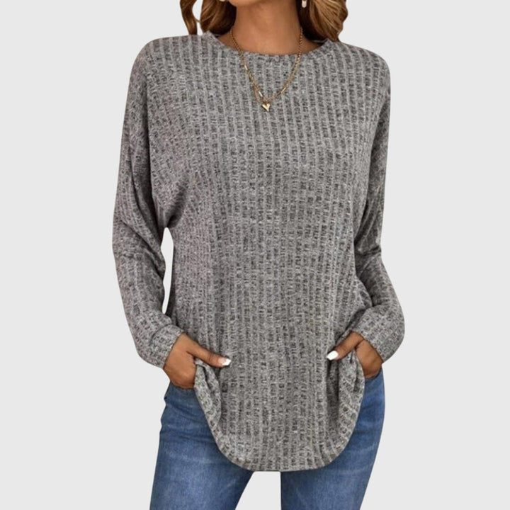 Venetia | Textured Knit Long Sleeve Tunic Top