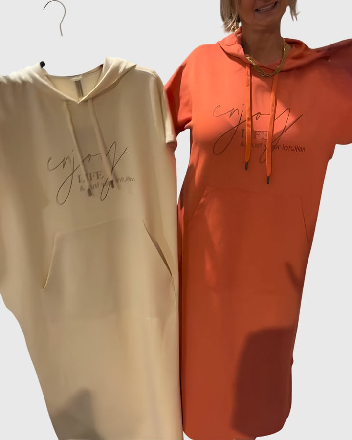 Audreen | Casual Hooded Midi Dress