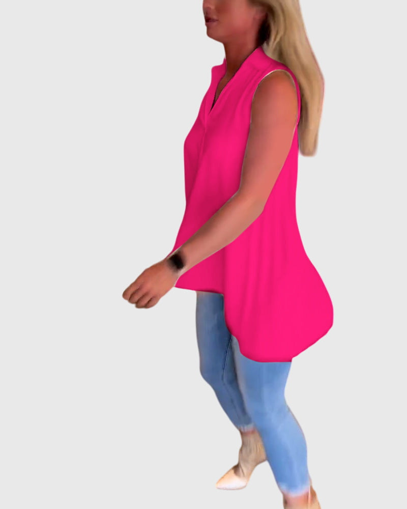 Allegra | Ruffled Sleeveless Top
