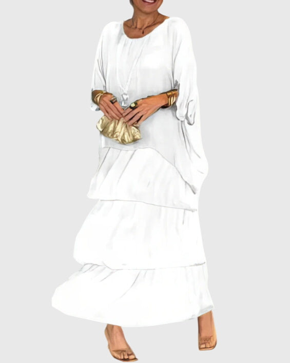 Calliandra | Tiered Print Maxi Dress