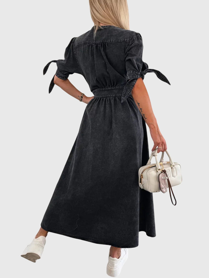 Annamarie | Elegant Denim Midi Dress