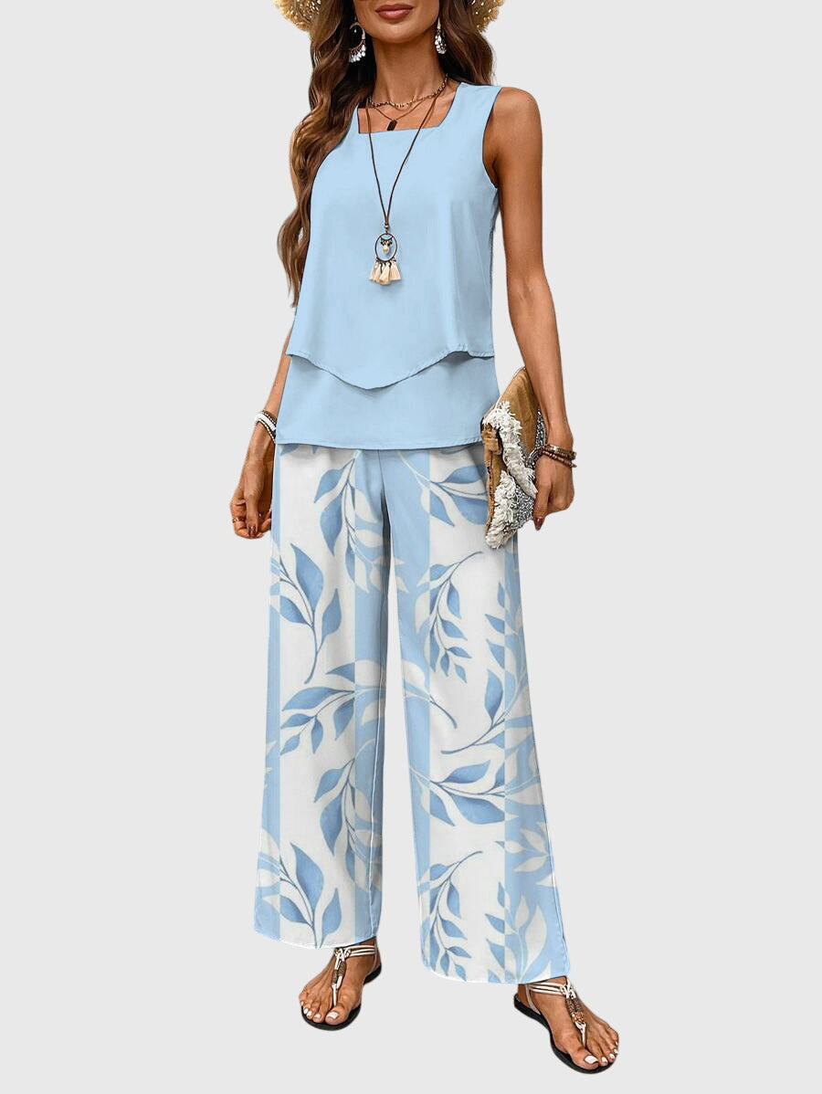 Amalina | Square Neck Two-Piece Set