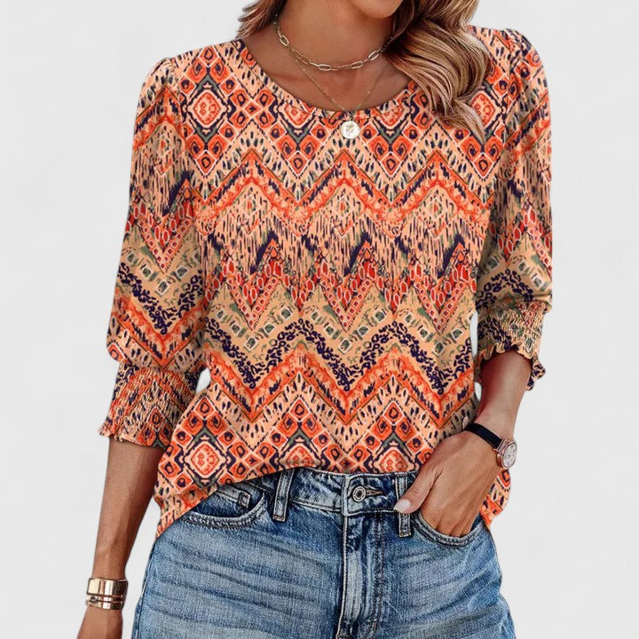 Josefina | Smocked Cuff 3/4 Sleeve Top
