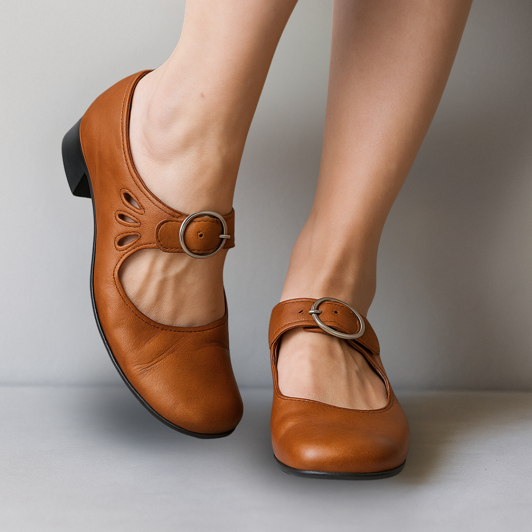 Themis | Cutout Mary Jane Block Heels