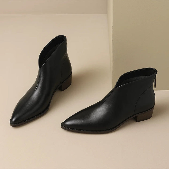 Carmela | Pointed Toe Ankle Heel Boots