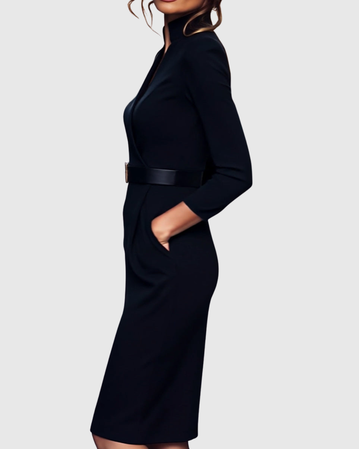Deneen | Mock Wrap Midi Dress