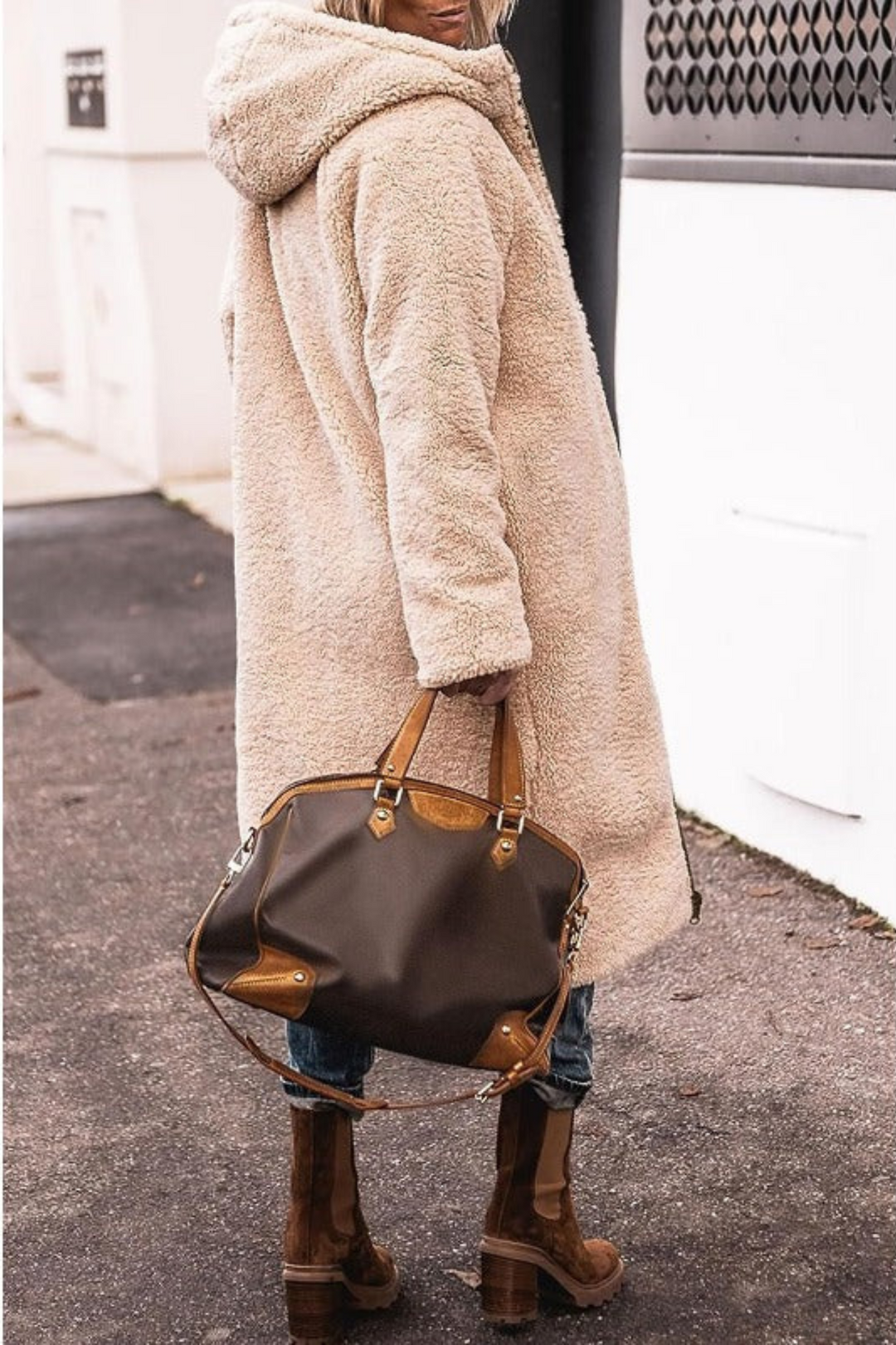 Nadine | Reversible Sherpa Lined Long Puffer Coat