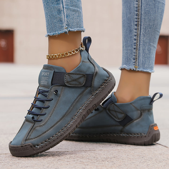 Teagan | Lace-Up Padded High Tops with Stitching