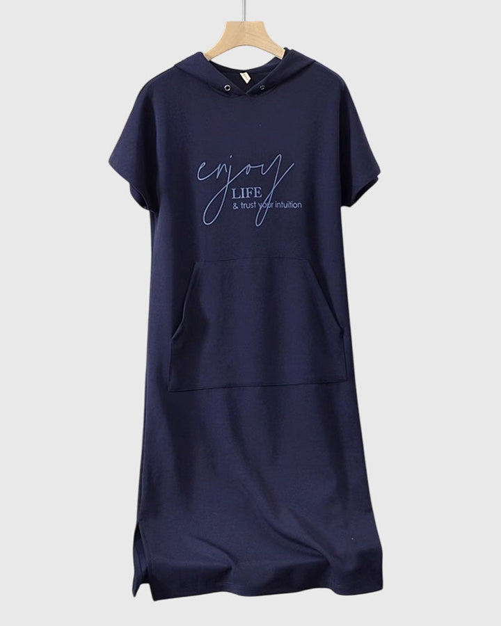 Audreen | Casual Hooded Midi Dress