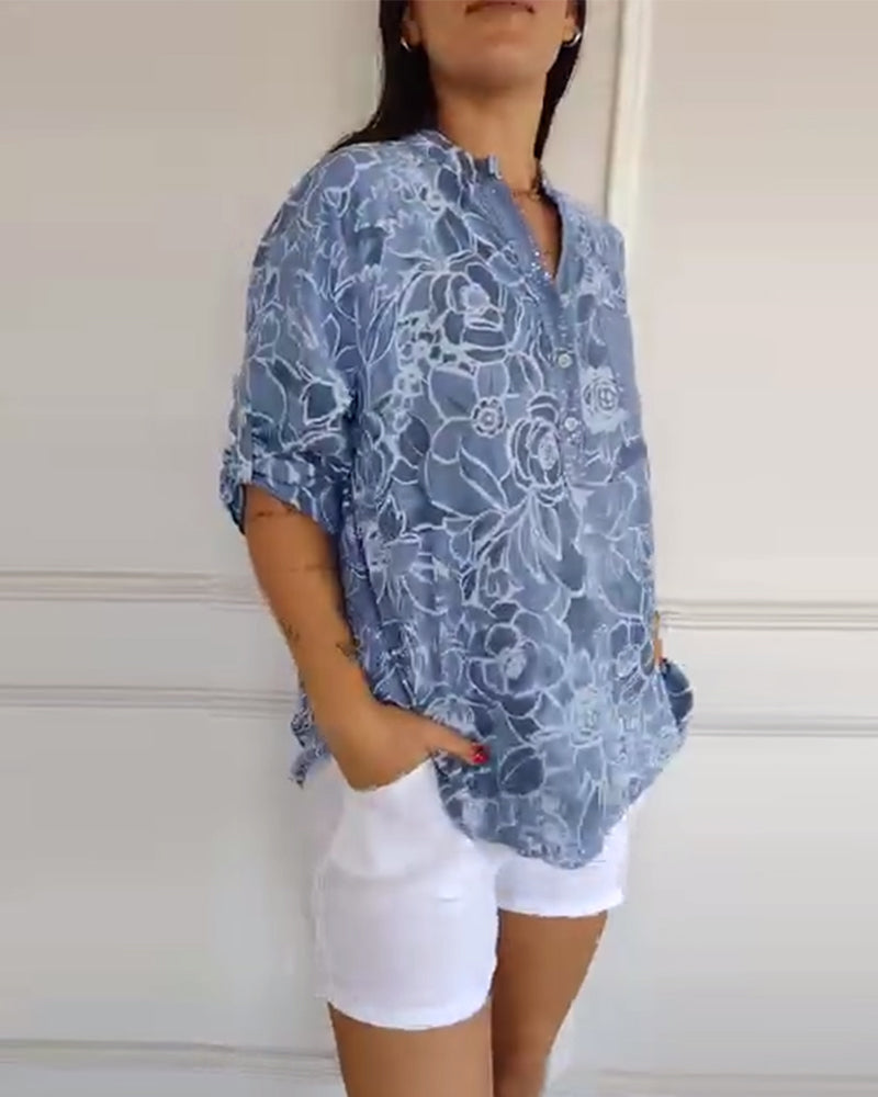 Amiya | Floral Print Relaxed Blouse
