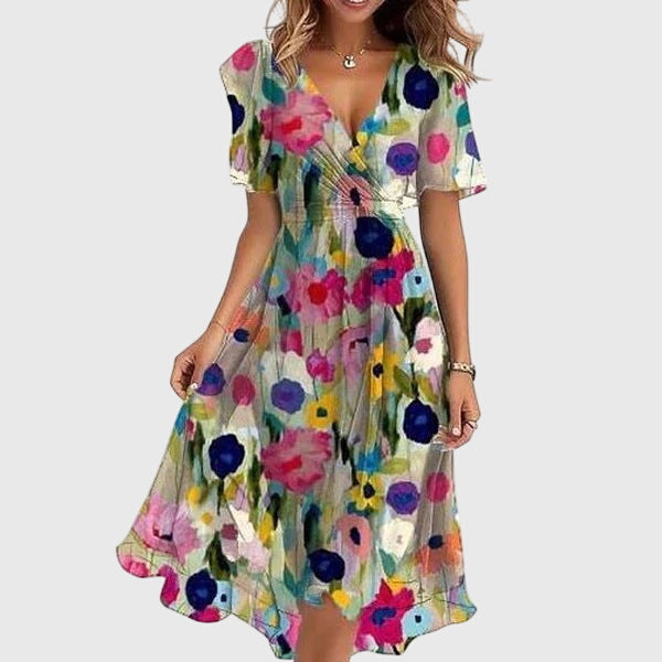 Priya | Wrap Style Midi Dress