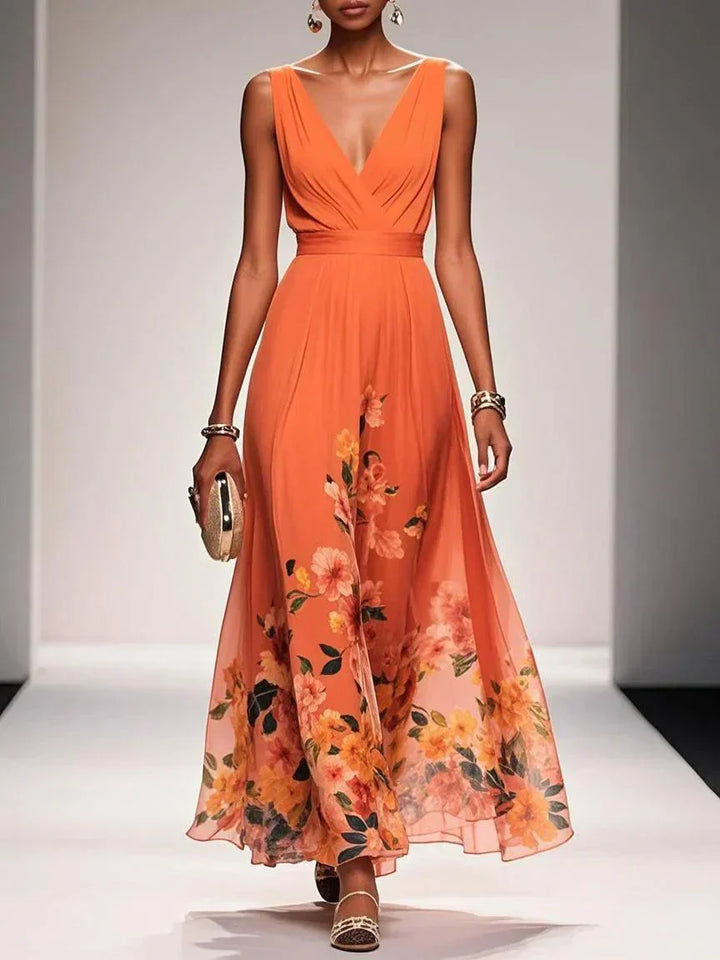 Alecia | Floral Print Midi Dress