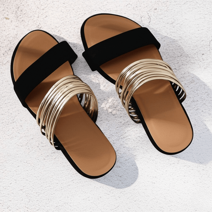 Salome | Multi Band Slide Sandals
