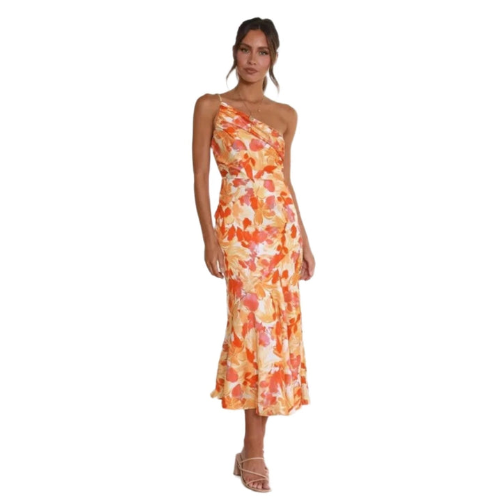 Alberte | Floral Asymmetrical Maxi Dress