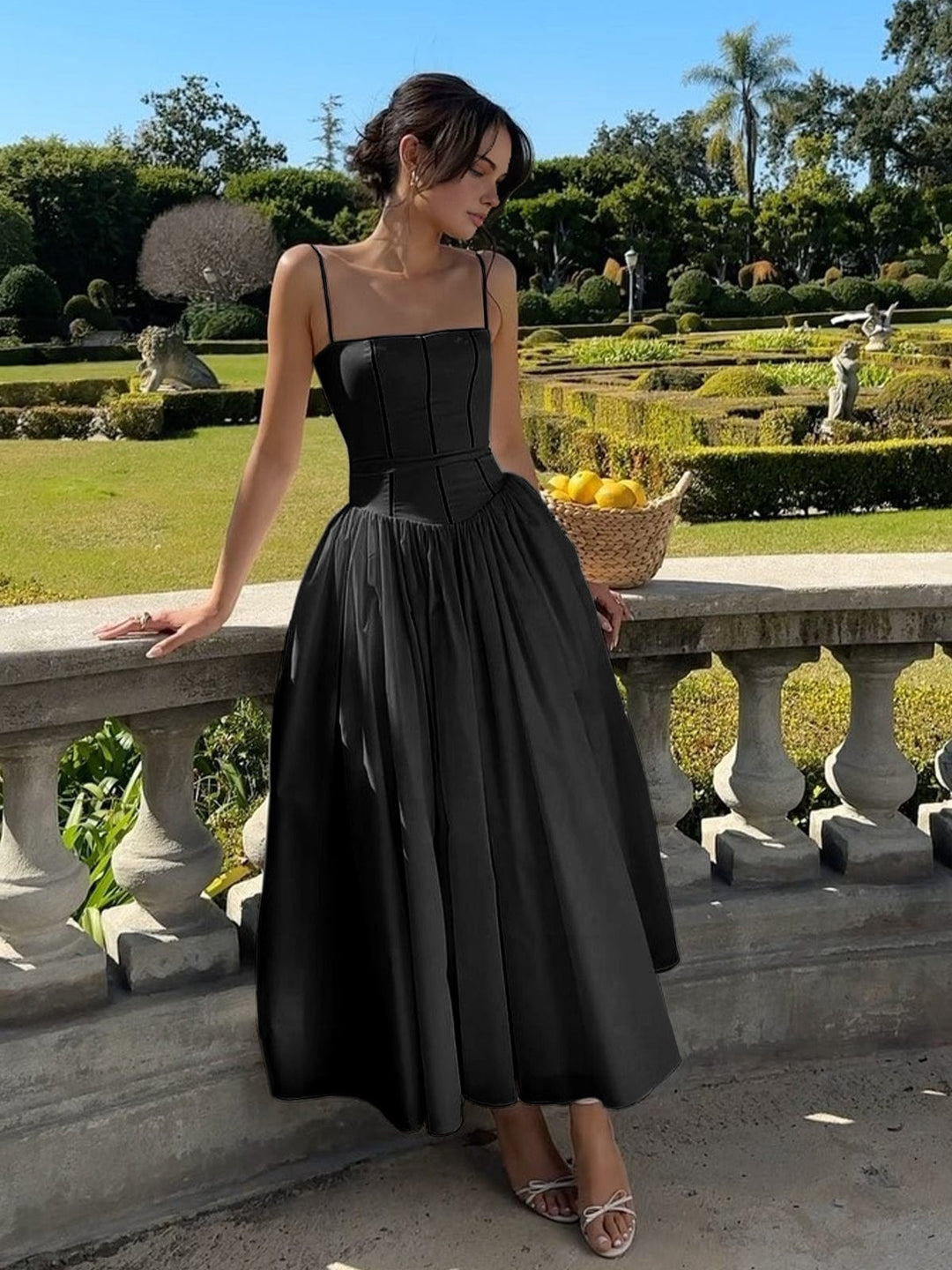 Claribel | Elegant Corset Midi Dress