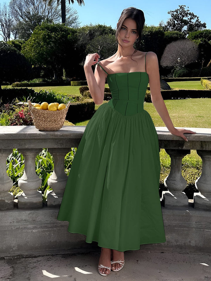 Claribel | Elegant Corset Midi Dress