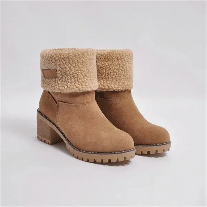 Dorine | Cuffed Ankle Boots Block Heel