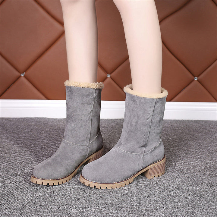 Dorine | Cuffed Ankle Boots Block Heel