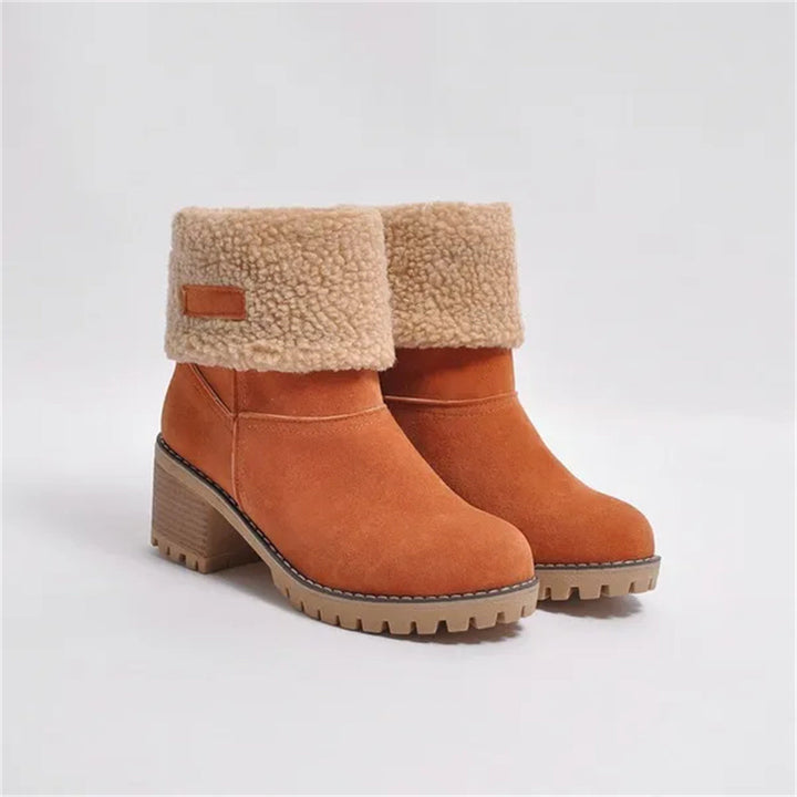Dorine | Cuffed Ankle Boots Block Heel