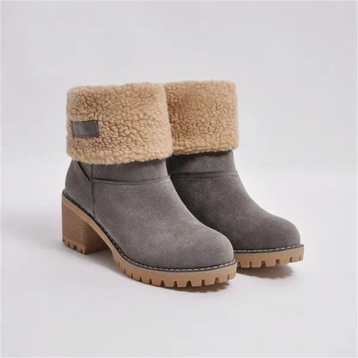 Dorine | Cuffed Ankle Boots Block Heel