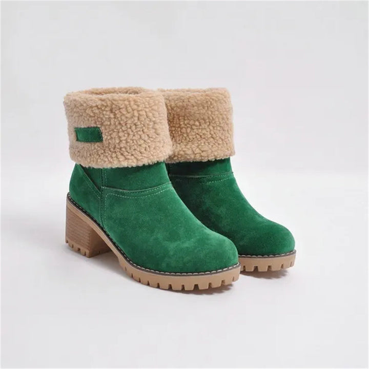Dorine | Cuffed Ankle Boots Block Heel