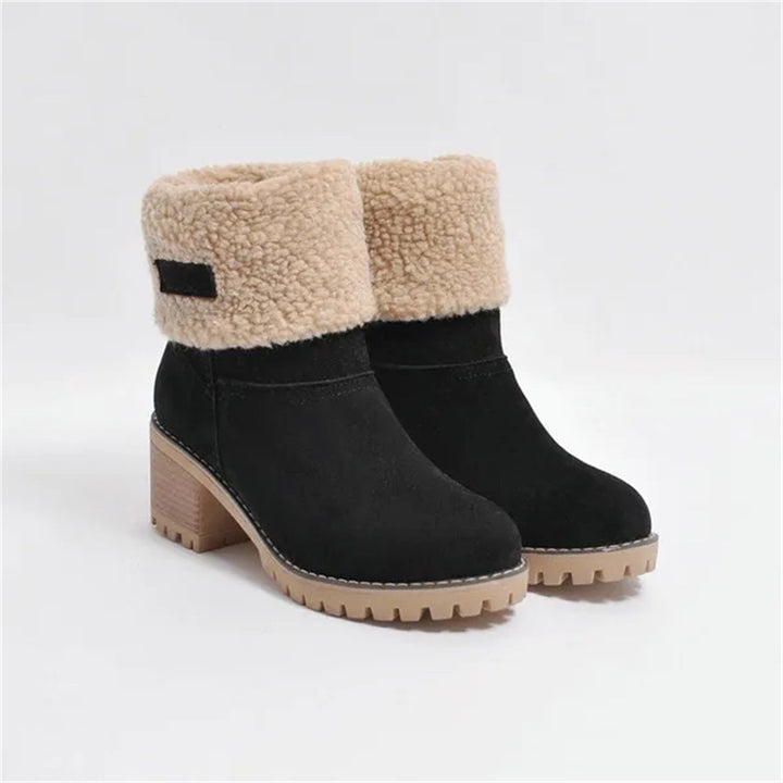 Dorine | Cuffed Ankle Boots Block Heel