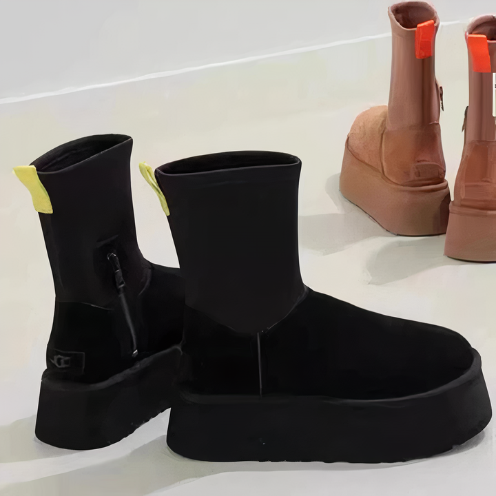 Eila | Platform Ankle Boots Side Zip