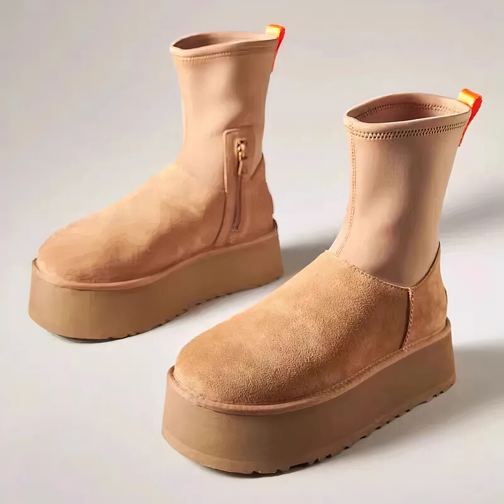 Eila | Platform Ankle Boots Side Zip