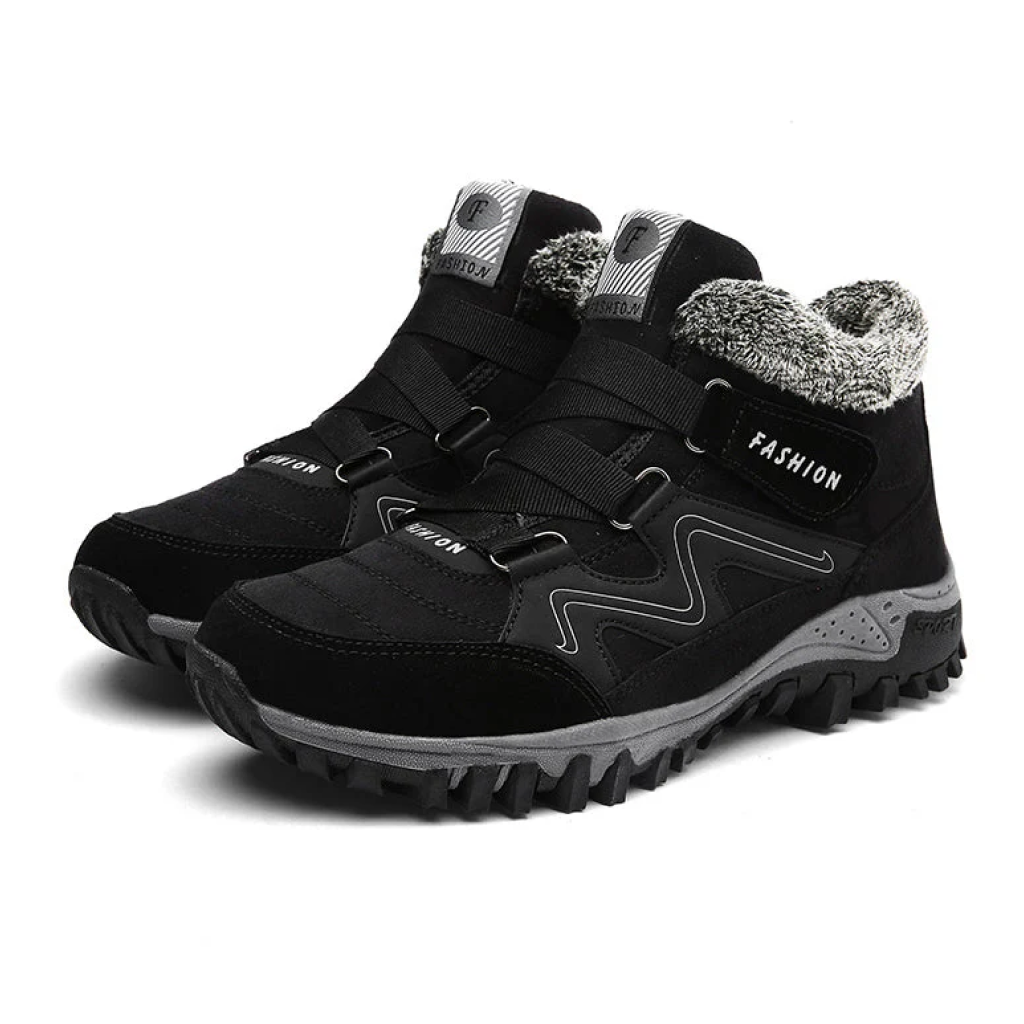 Hilda | Fleece-Lined Faux Fur Boots with Strap
