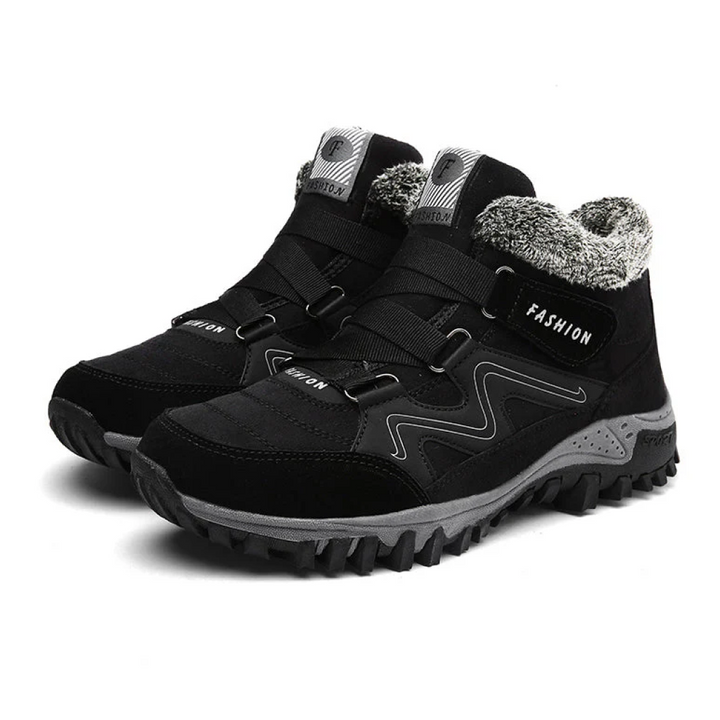 Hilda | Fleece-Lined Faux Fur Boots with Strap