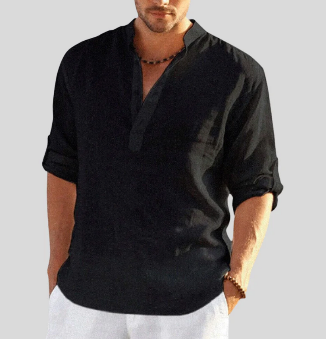 Ayden | Long Sleeve Button Placket Shirt