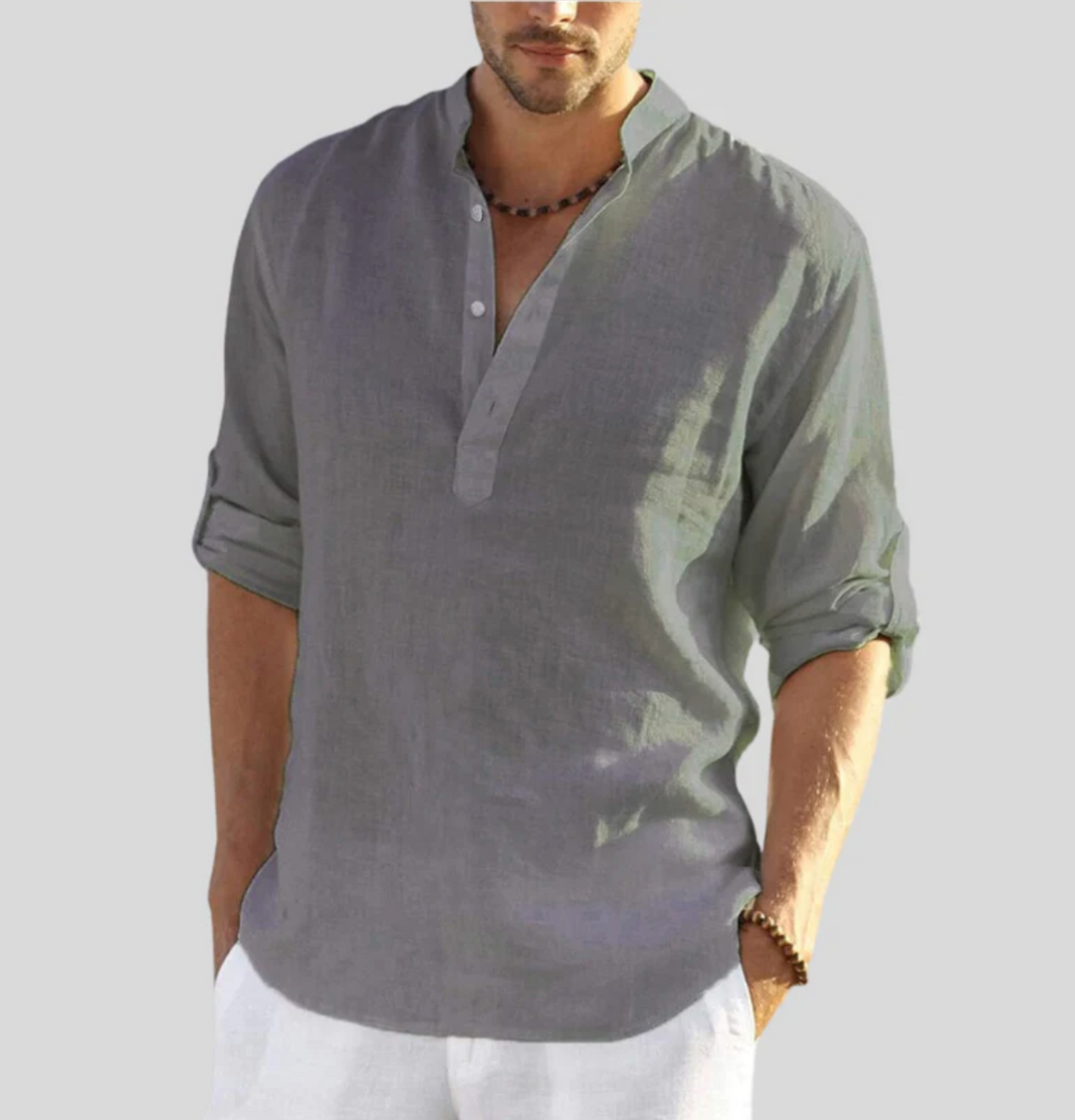 Ayden | Long Sleeve Button Placket Shirt