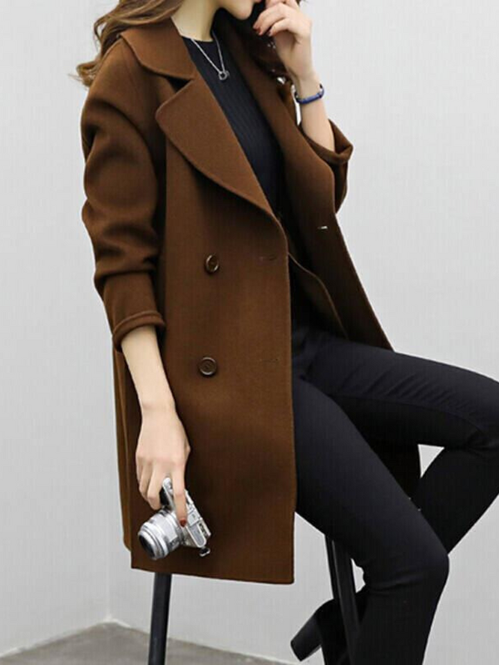 Britt | Longline Double-Breasted Coat