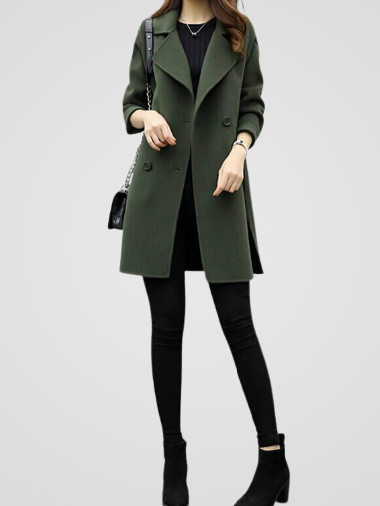 Britt | Longline Double-Breasted Coat