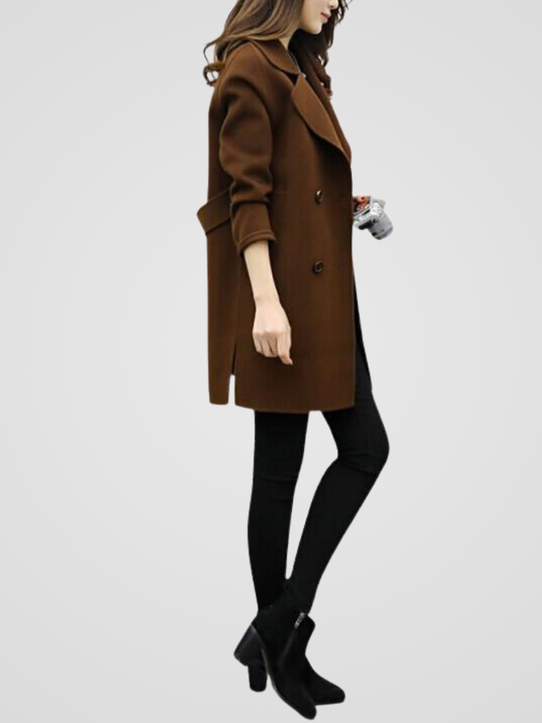 Britt | Longline Double-Breasted Coat