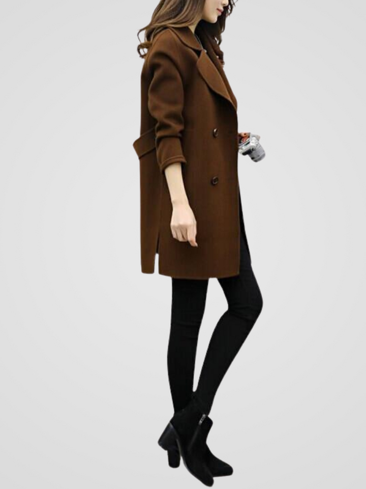 Britt | Longline Double-Breasted Coat
